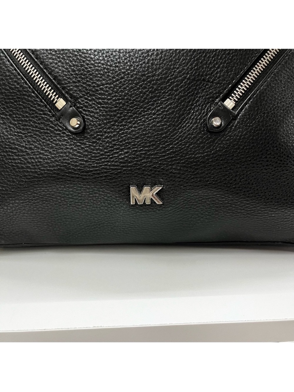 MICHAEL KORS Black Leather Nolita Evie Hobo Neyla Shoulder Bag Raven Selma - Picture 4 of 10